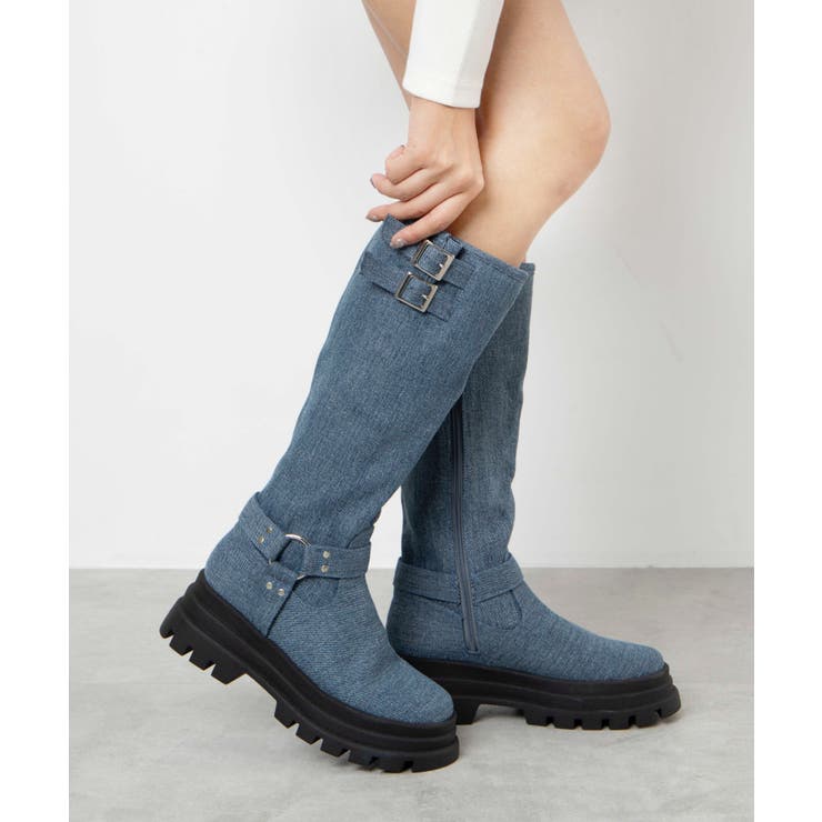 厚底エンジニアロングブーツ[品番：WG010092159]｜WEGO【WOMEN 