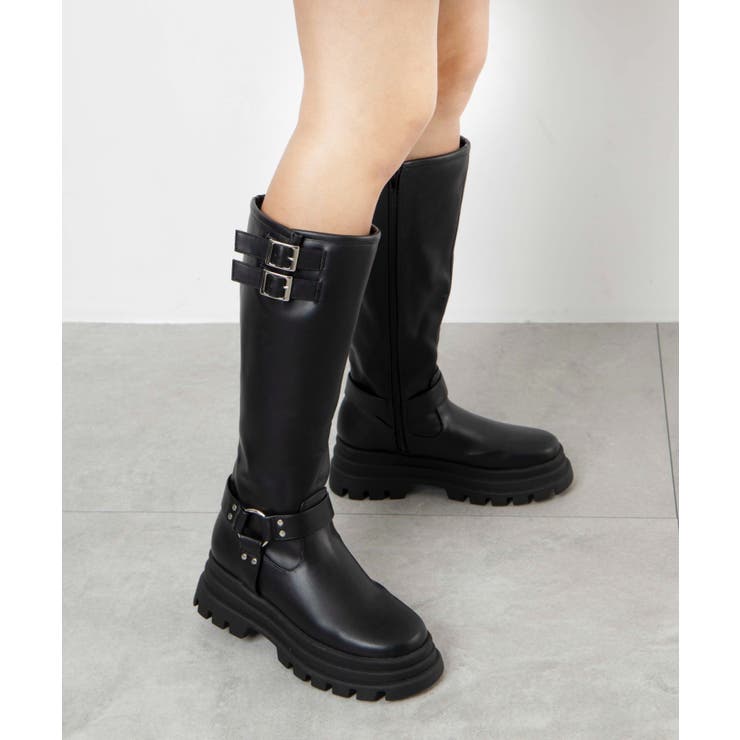 厚底エンジニアロングブーツ[品番：WG010092159]｜WEGO【WOMEN