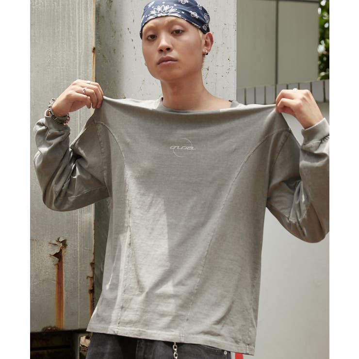 ピグメントジオメトリックロゴT(LS) | WEGO【MEN】 | 詳細画像1 