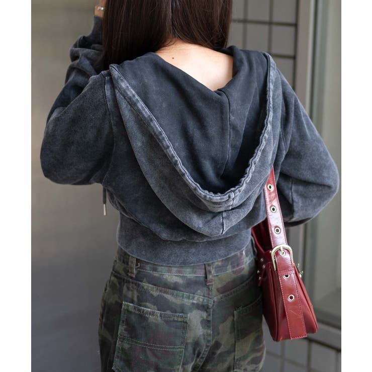 ヴィンテージウォッシュWジップショートパーカー [品番：WG010092179]｜WEGO【WOMEN】（ウィゴー）のレディースファッション通販｜SHOPLIST（ショップリスト）