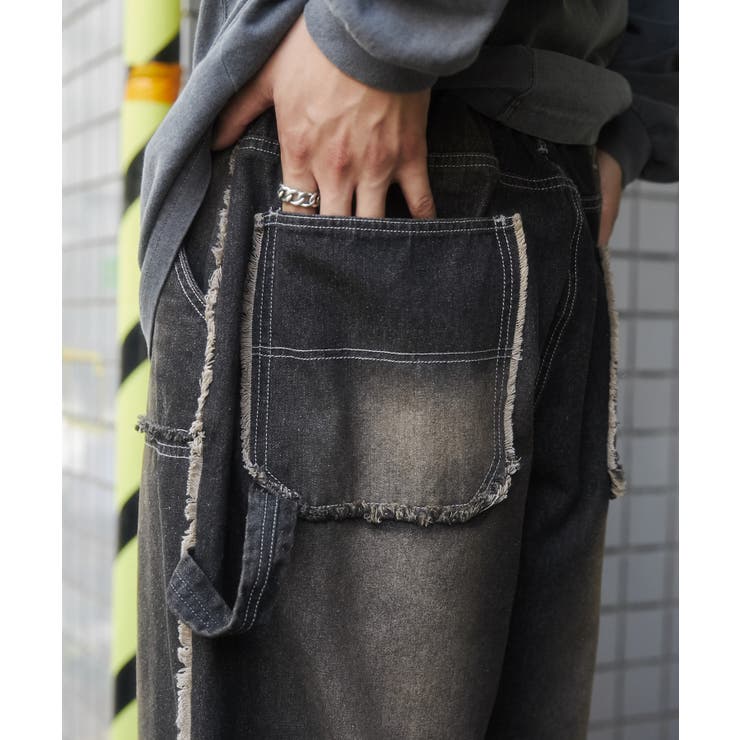 ダブルニーフリンジデニムパンツ | WEGO【MEN】 | 詳細画像4 