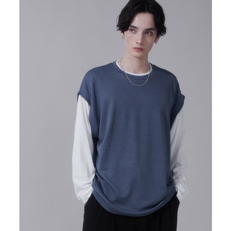 フェイクレイヤードベストT(LS) | WEGO【MEN】 | 詳細画像1 