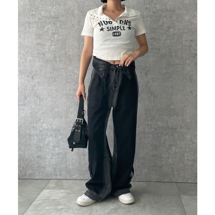 ウエストロールダウン2ラインデニム | WEGO【WOMEN】 | 詳細画像2 