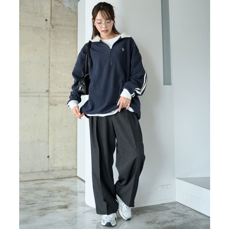 USPOLOフリースハーフジッププルオーバー[品番：WG010092301]｜WEGO【WOMEN】（ウィゴー）のレディースファッション通販｜SHOPLIST（ショップリスト）