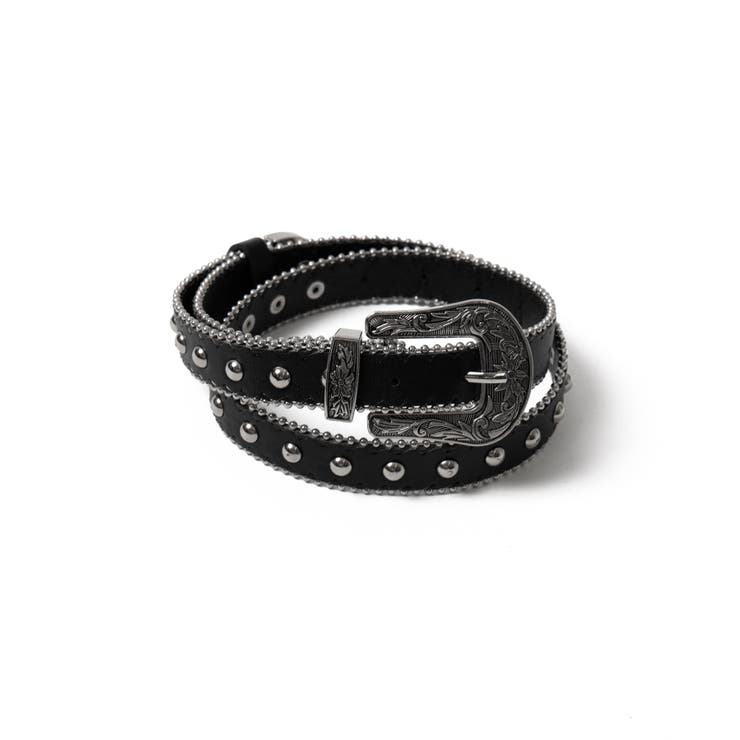 Lウエスタンバックルスタッズ付ベルト[品番：WG010092320]｜WEGO