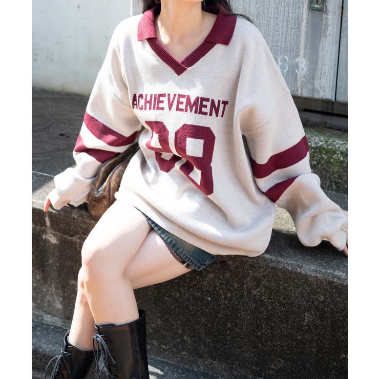 ナンバリングジャガードニット[品番：WG010092372]｜WEGO【WOMEN