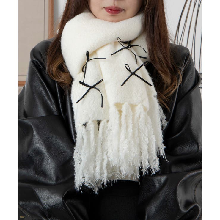 weakend. シルクニットストール ホワイト　ウィークエンド Order】シルクニットストール – weakend