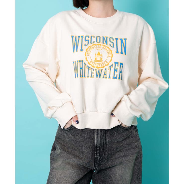 カレッジロゴクロップドスウェット[品番：WG010092392]｜WEGO【WOMEN