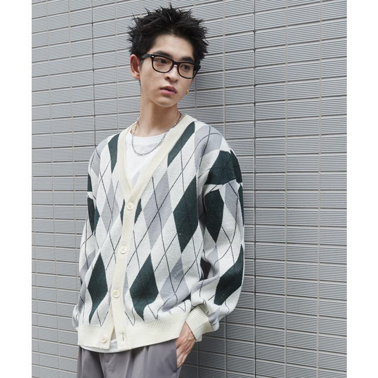 リラックスフィットパターンカーディガン | WEGO【MEN】 | 詳細画像1 