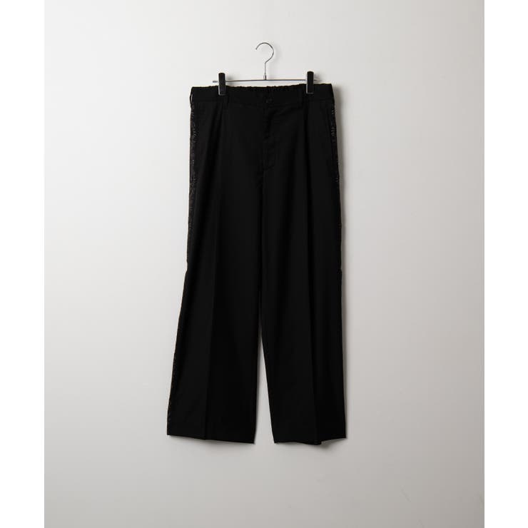 刺繍ラインワイドスラックス | WEGO【MEN】 | 詳細画像1 