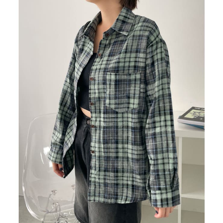 オーバーサイズチェックネルシャツ[品番：WG010092446]｜WEGO