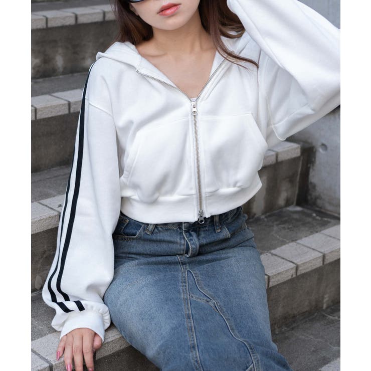 裏起毛Wジップショートパーカー[品番：WG010092456]｜WEGO