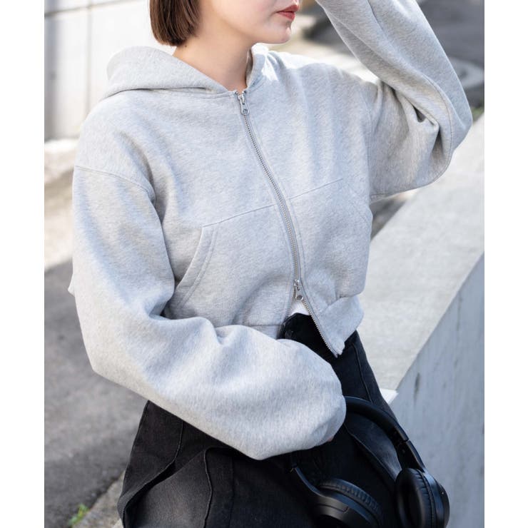 裏起毛Wジップショートパーカー[品番：WG010092456]｜WEGO