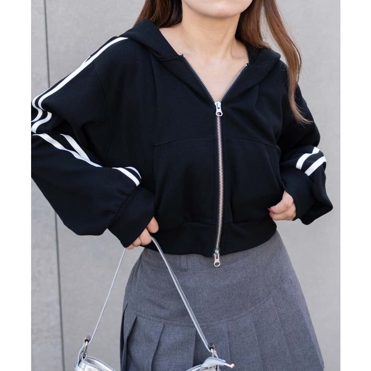 裏起毛Wジップショートパーカー[品番：WG010092456]｜WEGO