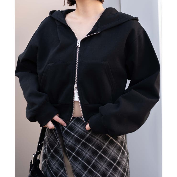 裏起毛Wジップショートパーカー[品番：WG010092456]｜WEGO