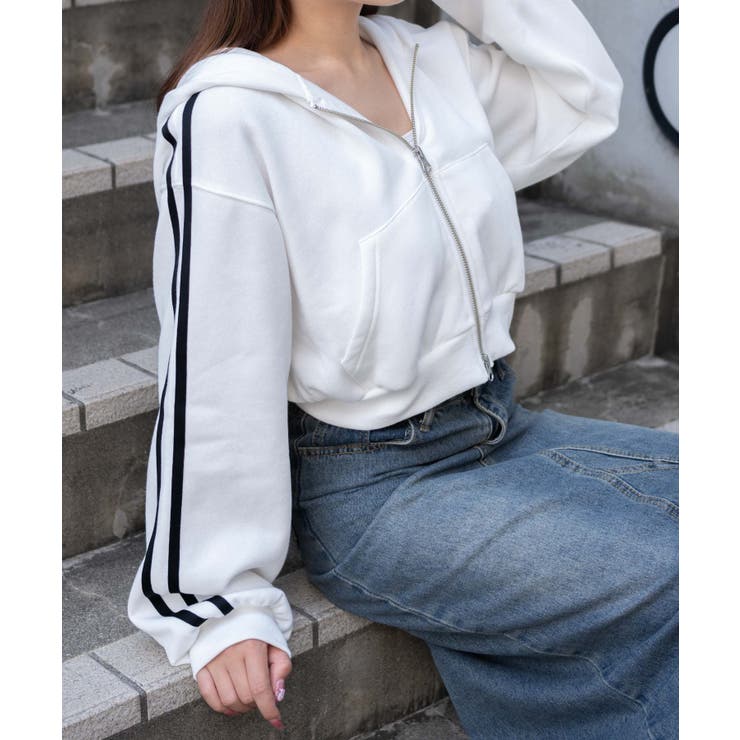 裏起毛Wジップショートパーカー[品番：WG010092456]｜WEGO