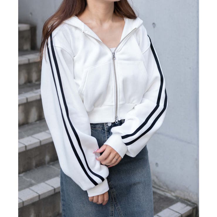 裏起毛Wジップショートパーカー[品番：WG010092456]｜WEGO