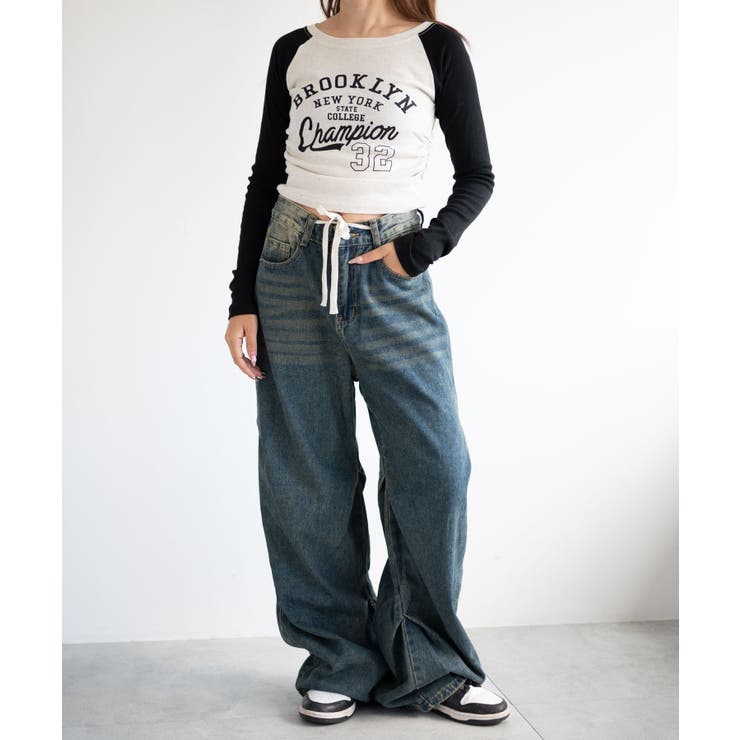 ドロストコードフレアデニム | WEGO【WOMEN】 | 詳細画像2 