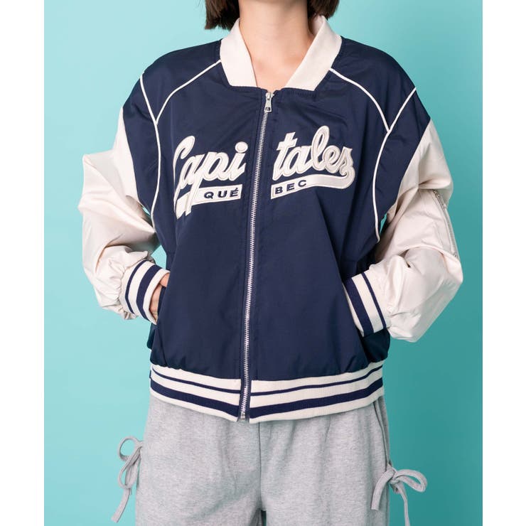 カレッジロゴスタジャン | WEGO【WOMEN】 | 詳細画像1 