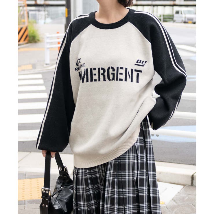 ゲームグラフィックラグランジャガードニット | WEGO【WOMEN】 | 詳細画像1 