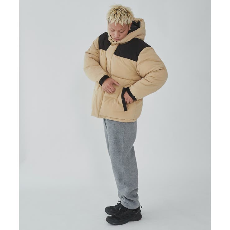 カラーブロックパテッドフードブルゾン | WEGO【MEN】 | 詳細画像2 