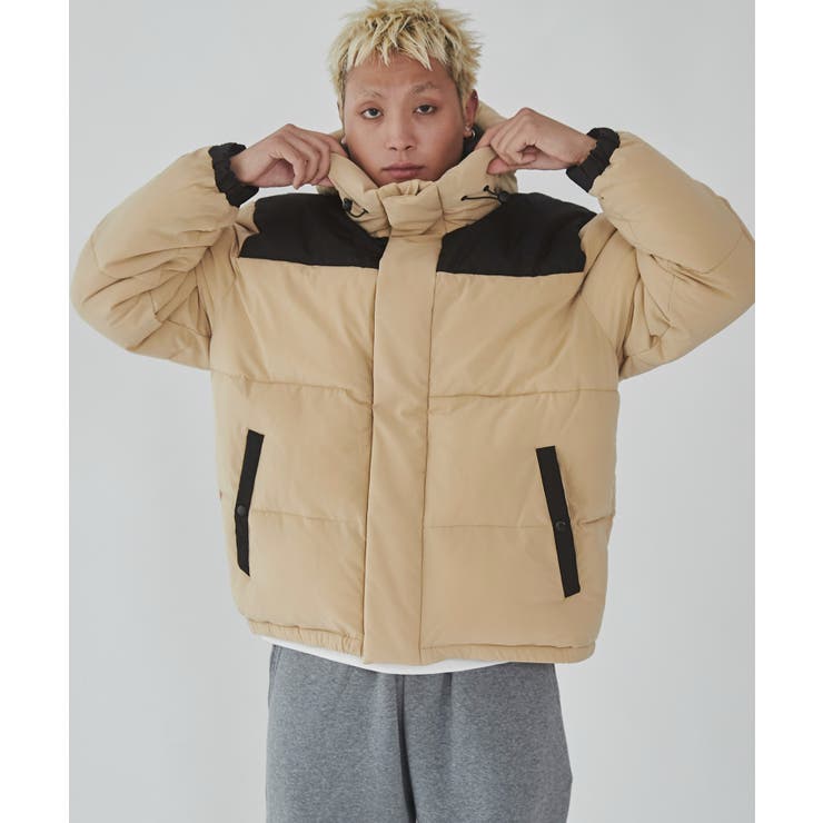 カラーブロックパテッドフードブルゾン | WEGO【MEN】 | 詳細画像7 