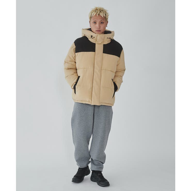 カラーブロックパテッドフードブルゾン | WEGO【MEN】 | 詳細画像11 