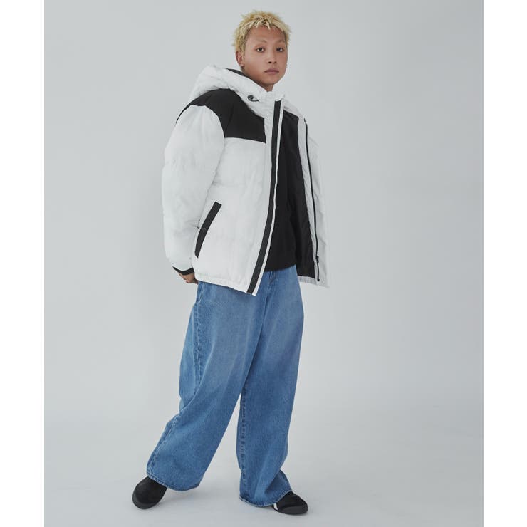 カラーブロックパテッドフードブルゾン | WEGO【MEN】 | 詳細画像15 