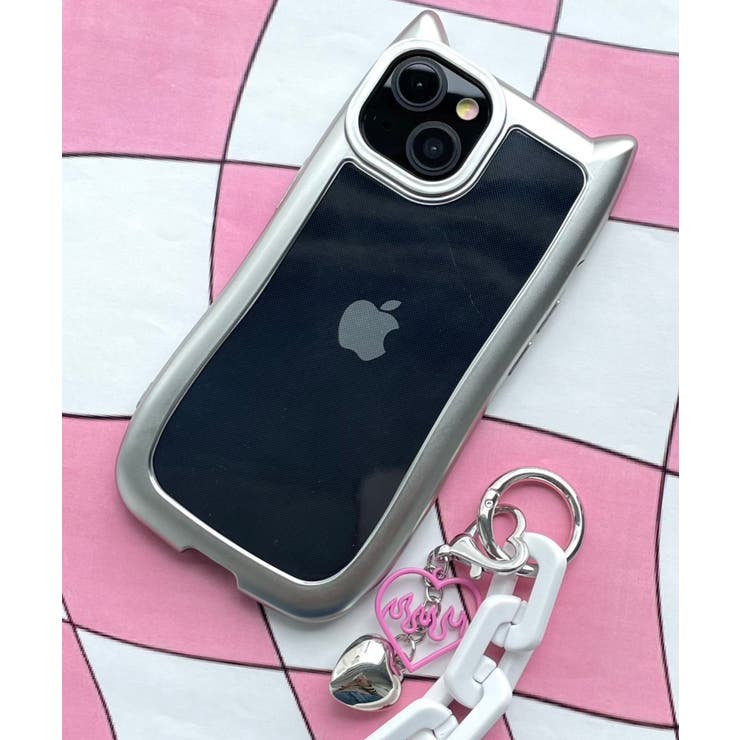 柄3 | 猫耳フレームiphoneケース(シルバー) | WEGO【WOMEN】