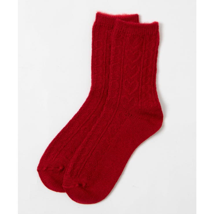 ぽかぽか裏起毛ハートケーブルソックス | WEGO【WOMEN】 | 詳細画像2 