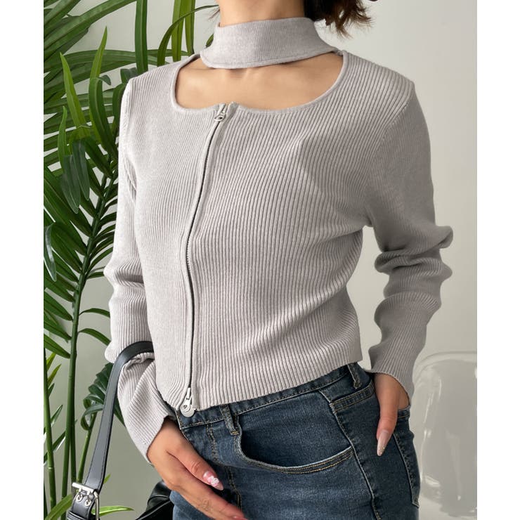 チョーカーダブルジップニット | WEGO【WOMEN】 | 詳細画像7 