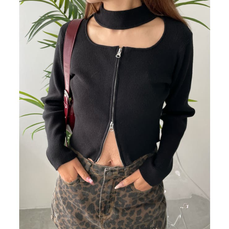 チョーカーダブルジップニット | WEGO【WOMEN】 | 詳細画像13 