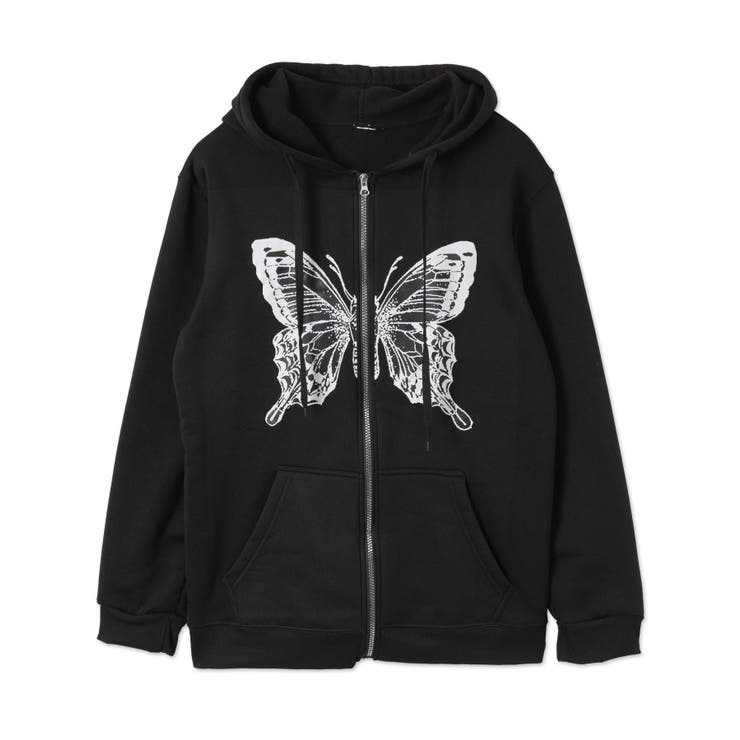 バタフライBIGZIPパーカー[品番：WG010092589]｜WEGO【WOMEN