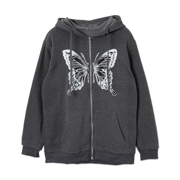 バタフライBIGZIPパーカー[品番：WG010092589]｜WEGO【WOMEN