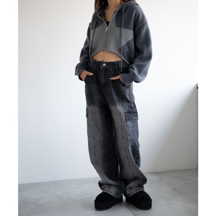 スターニットカーブヘムZIPパーカー | WEGO【WOMEN】 | 詳細画像2 