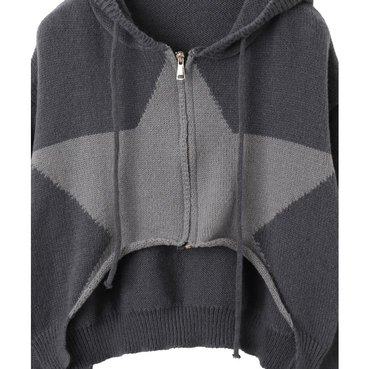 スターニットカーブヘムZIPパーカー | WEGO【WOMEN】 | 詳細画像16 