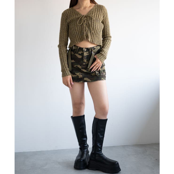 フロントレースアップニット[品番：WG010092623]｜WEGO【WOMEN