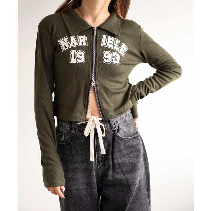 WジップナンバリングロゴロンT | WEGO【WOMEN】 | 詳細画像1 