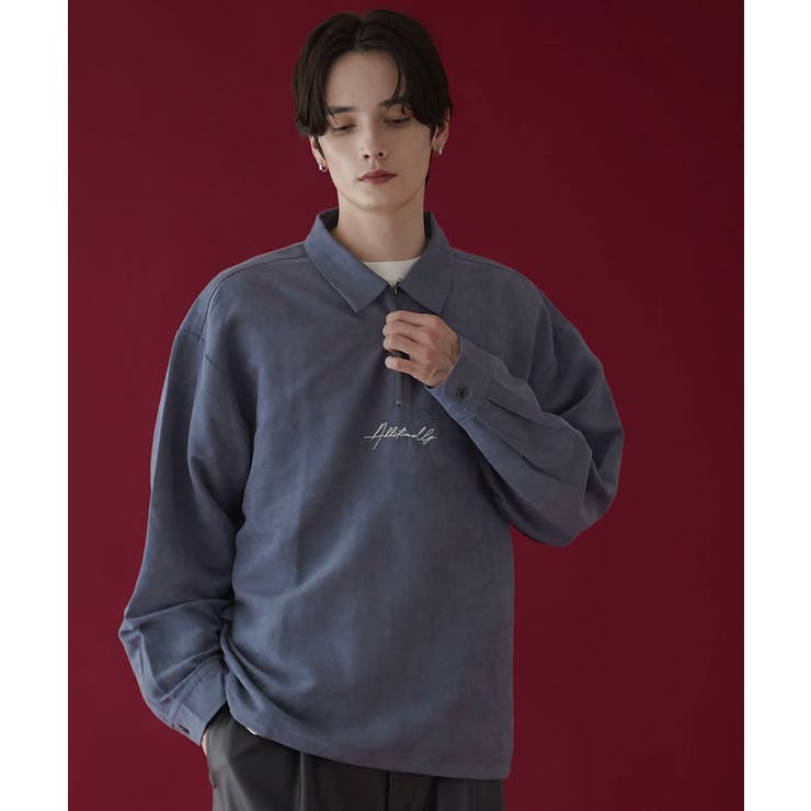フェイクスウェードハーフZIPシャツ (LS)[品番：WG010092634]｜WEGO【MEN】（ウィゴー）のメンズファッション通販｜SHOPLIST（ショップリスト）