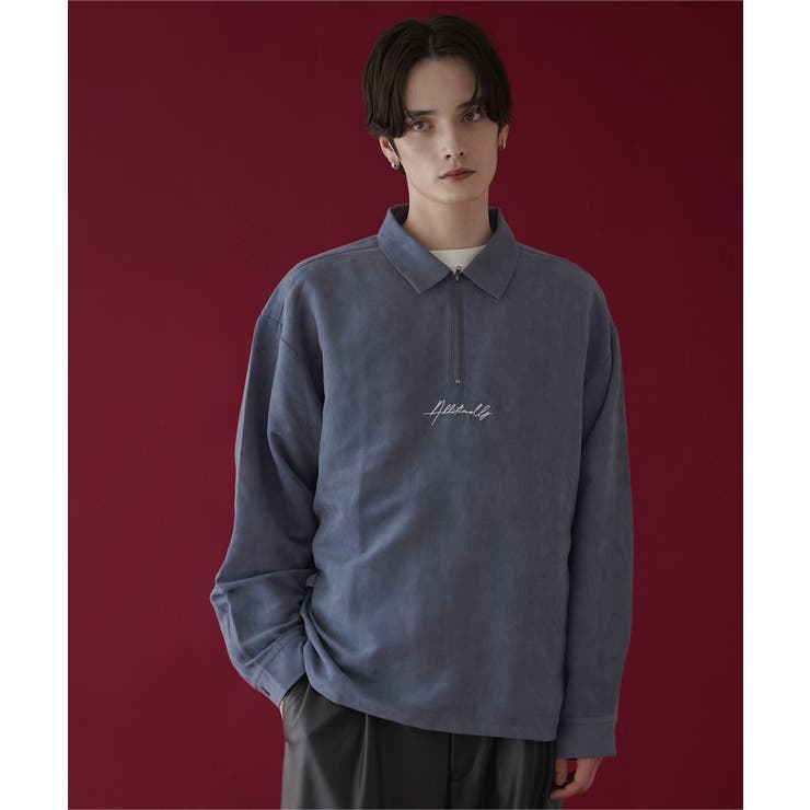 【お買い得！】 フェイクスウェードハーフZIPシャツ(LS)[品番：WG010092634 ジャケット・アウター