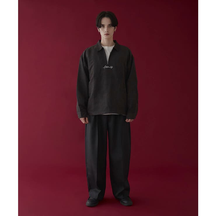 フェイクスウェードハーフZIPシャツ(LS)[品番：WG010092634]｜WEGO【MEN】（ウィゴー）のメンズファッション通販｜SHOPLIST（ショップリスト）