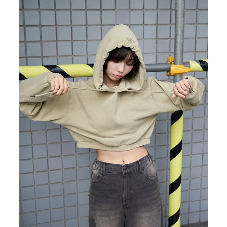 ピグメントショートグラフィックプルパーカー | WEGO【WOMEN】 | 詳細画像6 