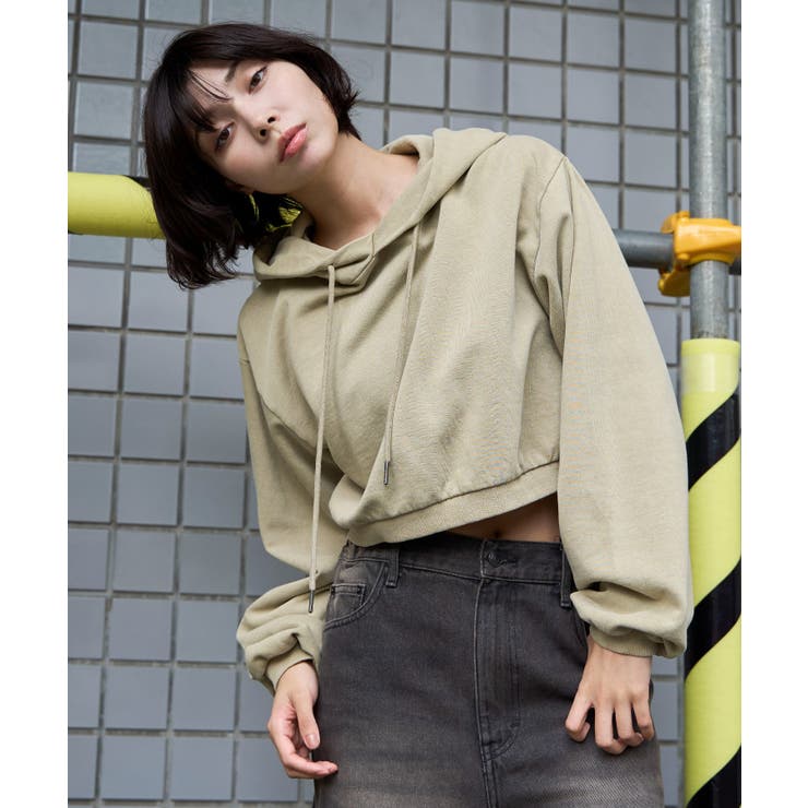 ピグメントショートグラフィックプルパーカー | WEGO【WOMEN】 | 詳細画像8 