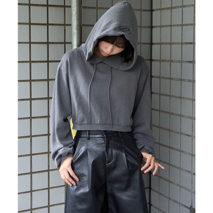 ピグメントショートグラフィックプルパーカー[品番：WG010092643