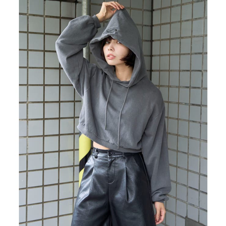 ピグメントショートグラフィックプルパーカー | WEGO【WOMEN】 | 詳細画像11 