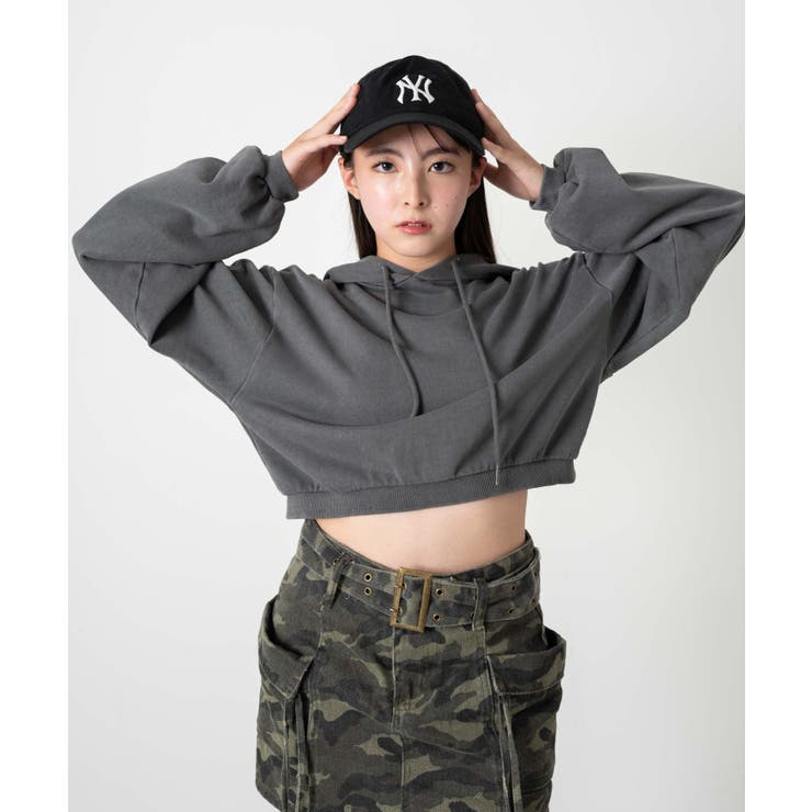 ピグメントショートグラフィックプルパーカー | WEGO【WOMEN】 | 詳細画像20 