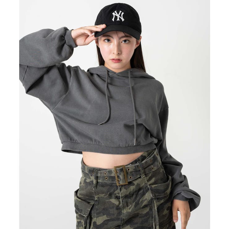 ピグメントショートグラフィックプルパーカー | WEGO【WOMEN】 | 詳細画像21 