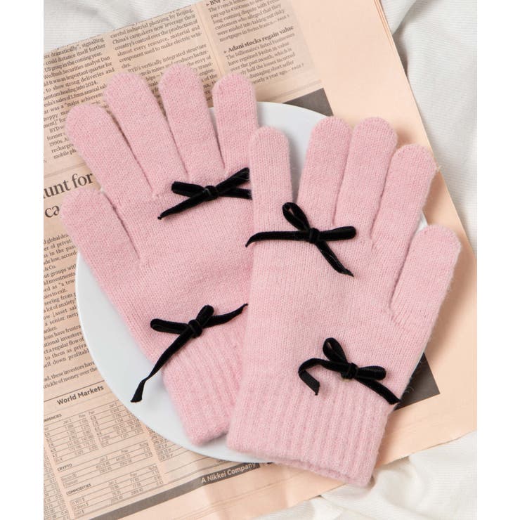 リボン付きグローブ[品番：WG010092653]｜WEGO【WOMEN】（ウィゴー）の