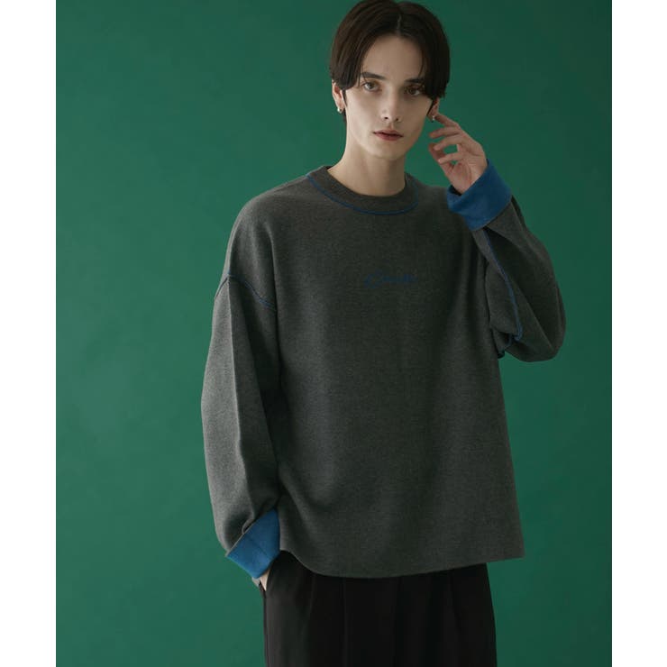 アウトリンキングニットプルオーバー | WEGO【MEN】 | 詳細画像1 