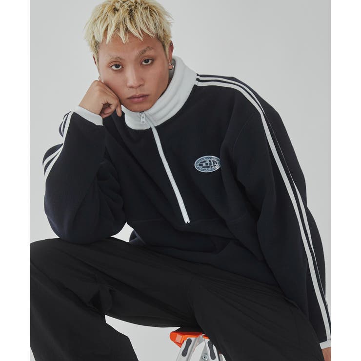 フリース ワンポイントハーフZIPプルオーバー | WEGO【MEN】 | 詳細画像1 